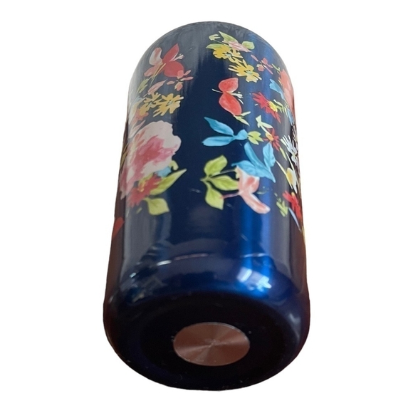 Travel Tumbler Blue Multicolored Floral Print PIONEER WOMAN Aluminum Mug & Lid - Picture 5 of 6